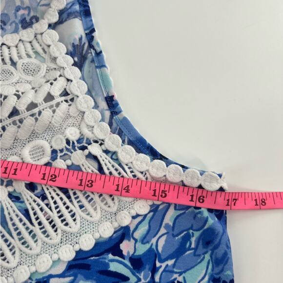 Lilly Pulitzer Pearl Soft Shift Dress - Coastal Blue Catch N Keep sz 2 - Picture 6 of 8